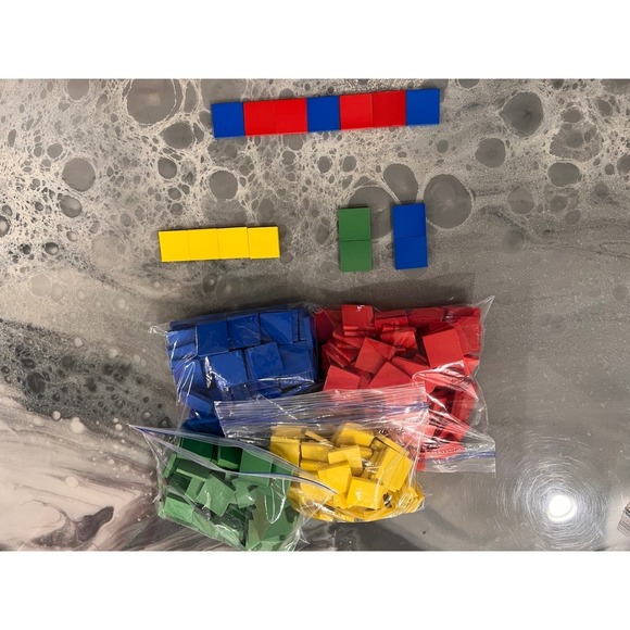 Wooden Math Manipulatives Blocks, Counting, Pattern, Sorting, Learning Classroom - Picture 12 of 15